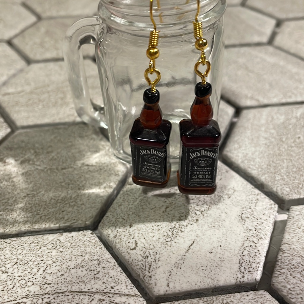 Jack Daniels Bottle Earrings
